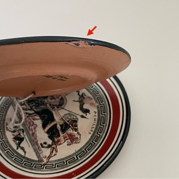 Vintage Miniature Greek Mythology Ceramic Plates, Set of 2, Made in Greece - Picture 5 of 13